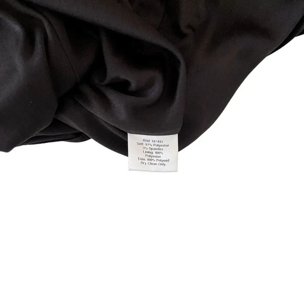 Katie‎ May Saylor Feathered V-Neck Gown Black - Picture 8 of 8